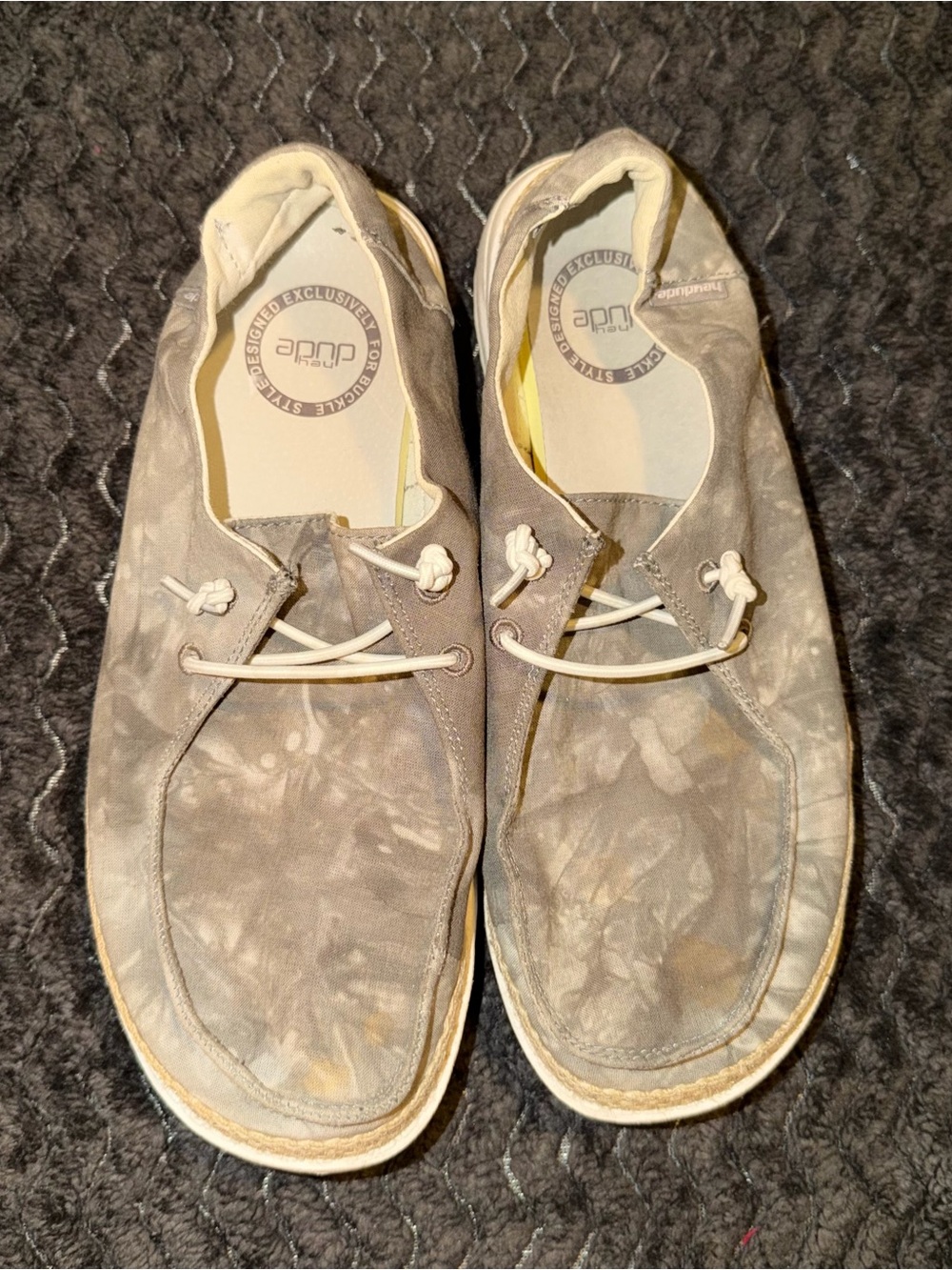 Hey Dude Canvas Casual Lace-Up Shoes in grey